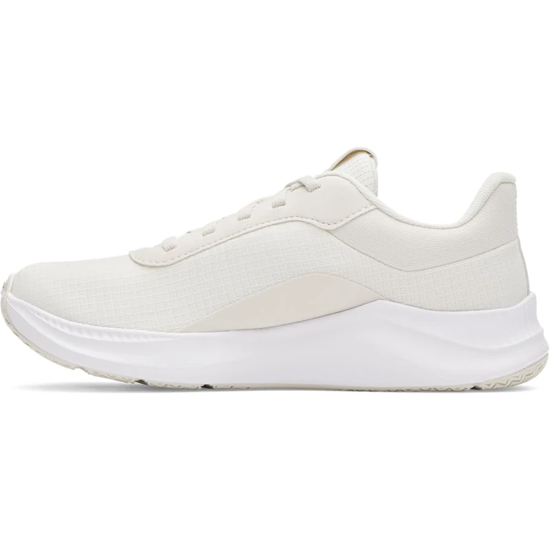 Under Armour Women's Aurora 3, Streamlined Fit Women's Trainers with Traction Sole, Comfortable and Breathable Gym Trainers for Ladies,Summit White / White / Khaki Base,4.5