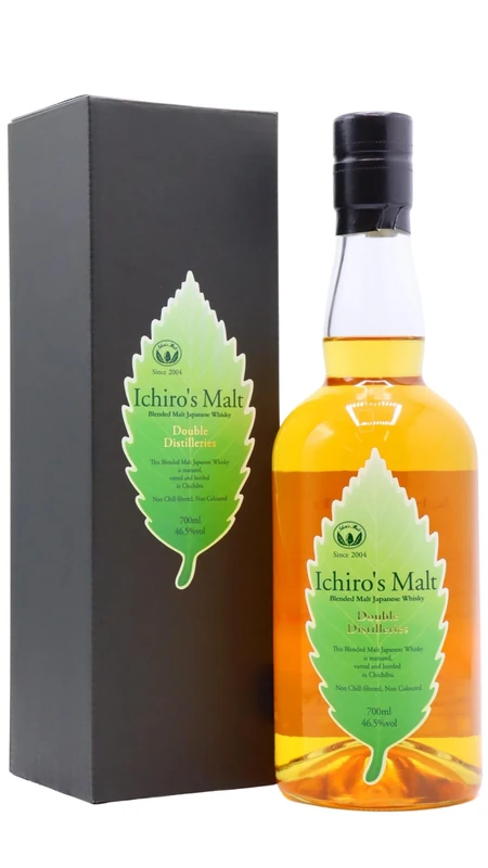 Ichiro's Malt – Double Distilleries Whisky | 70 cl | 46.5 percent ABV | From the Makers of Chichibu | Japanese Blended Malt | Nutty, Floral, and Complex | Perfect for Gifting
