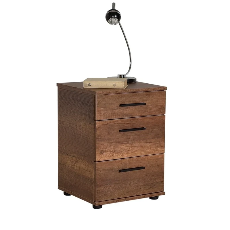 Hanah Home Nightstand, 100% MELAMINE COATED PARTICLE BOARD, One Size