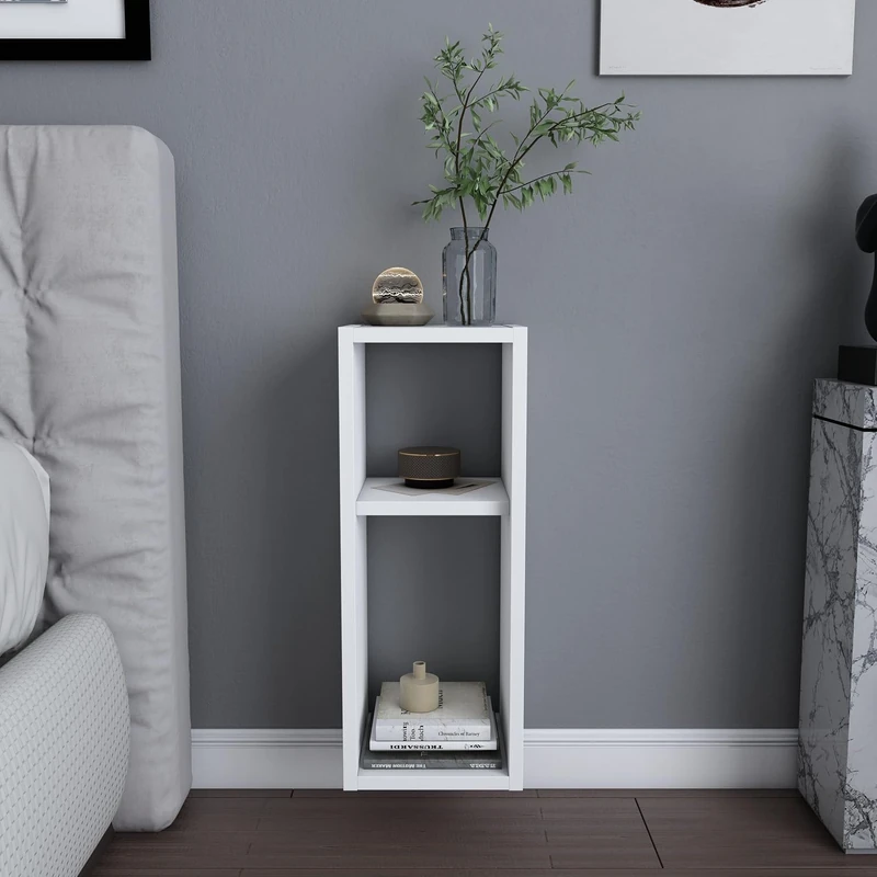 Hanah Home Nightstand, 100% MELAMINE COATED PARTICLE BOARD, One Size