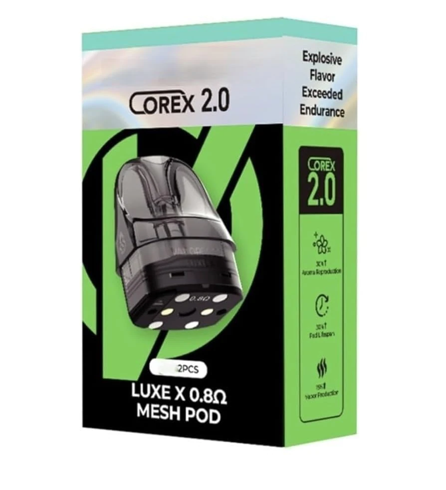 Compatible with VaporessoLuxe-X Replacement X Large Pods Vaporesso Luxe X, Luxe XR and Luxe XR Max XL (ML)- Pack of 2 - No nicotine (0.3,0.4, 0.6 and 0.8 OHM) (0.8 O-H-M Large)