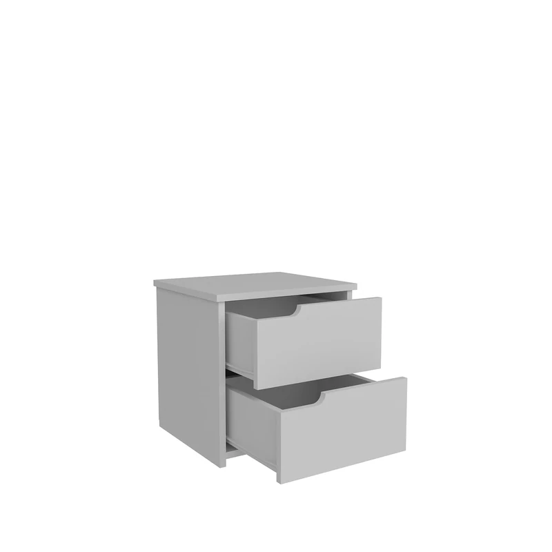 Hanah Home Nightstand, 100% MELAMINE COATED PARTICLE BOARD, One Size