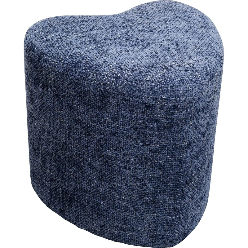 Kare Design Lovely Heart-Shaped Stool with Shelf, Blue, Living Room, Hallway, 36 x 34 x 35 cm (H x W x D) - Image 1