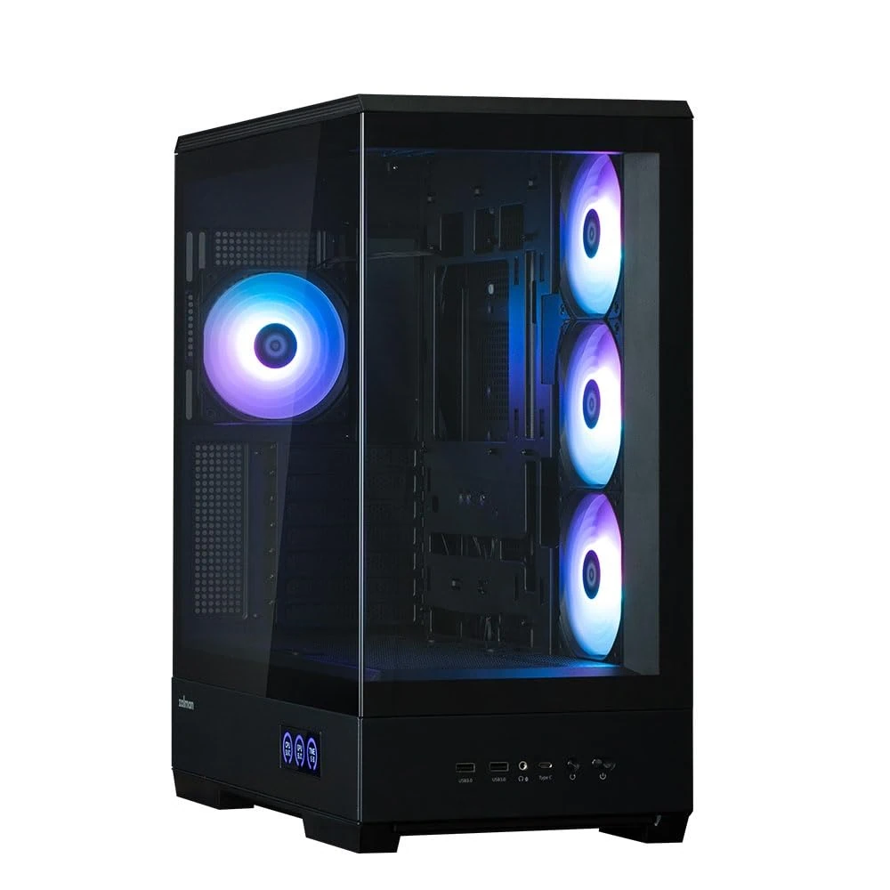 Zalman P50 DS Medium Tower Panoramic PC Case Black