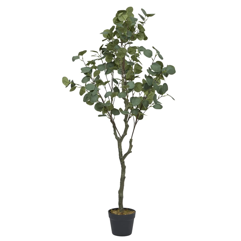 HOME DECO FACTORY, HD0453 Artificial Eucalyptus Plant 130 cm-Indoor Decoration, Realistic Design, Durable Materials, Easy Maintenance, Ideal for Living Room, Office-Green, Textile: Polyester - Image 1