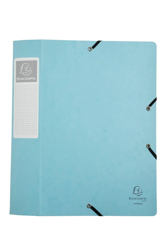 Exacompta - Ref 16460E - 10 Boxes with Elastic Bands CARTOBOX - Delivered Flat - 6 cm Spine - in Glossy Aquarel Card - Dimensions 25 x 33 cm - for A4