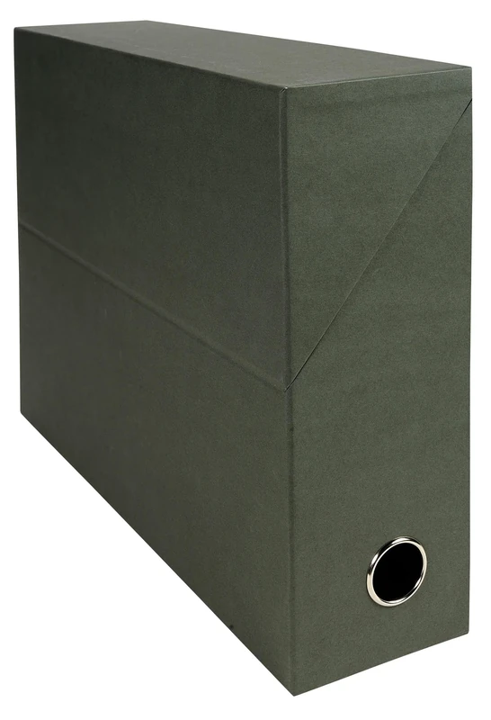 Exacompta - Ref 89521E - 5 x Transfer Boxes Made of Canvas Paper - 90 mm Spine - with Metal Eyelet - for A4 Size - Dimensions 25.5 x 34 x 9 cm - Black - Delivered Fully Assembled - Image 1