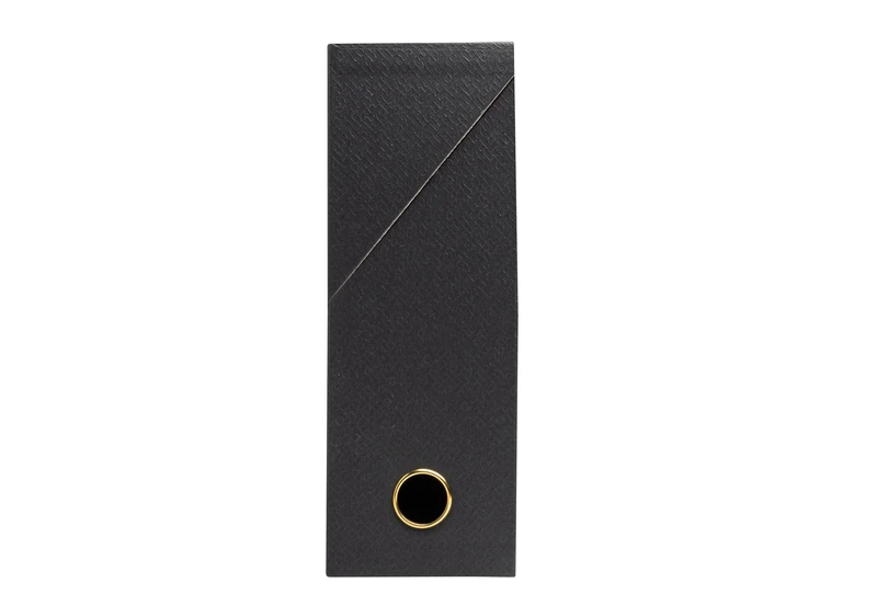 Exacompta - Ref 89601E - 5 Office by Me Transfer Boxes - 90 mm Spine - Gold Grip Eyelet - Dimensions 25.5 x 9 x 34 cm - Adhesive Label Included - Black - Delivered Fully Assembled