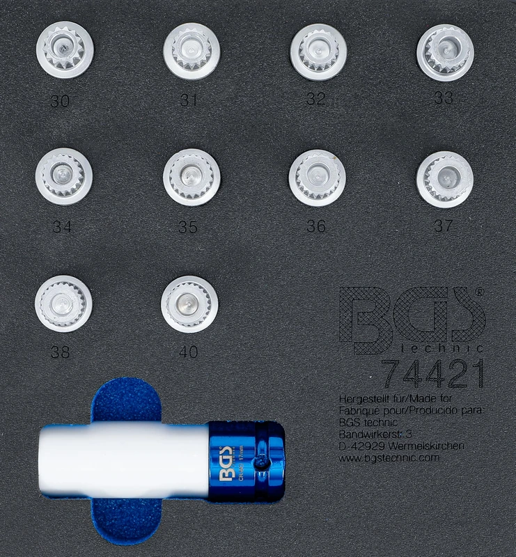 BGS 74421 | Tool Tray 1/6: Rim Lock Socket Set for BMW | 11 pcs.