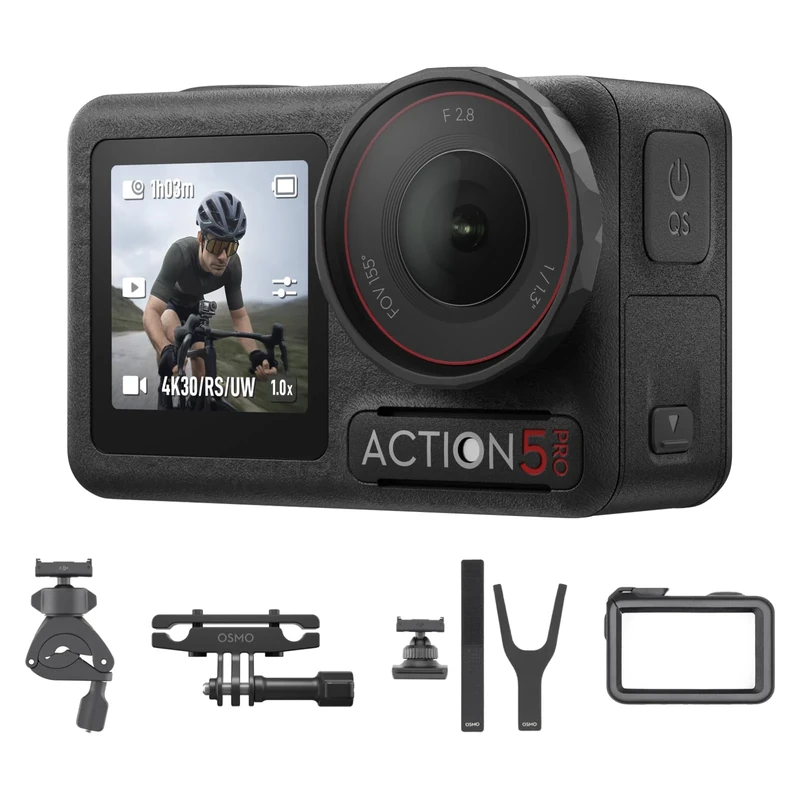 DJI Osmo Action 5 Pro Standard Combo, Waterproof Camera With 1/1.3" Sensor, 4K/120fps Video, Subject Tracking, Stabilization, Dual OLED Touchscreens, Action Camera 4K Ideal for Sports, Vlog