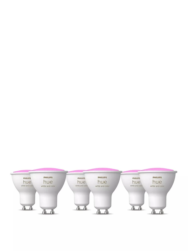 Philips Hue 4.2W GU10 Colour Smart LED 6-Pack Bulbs