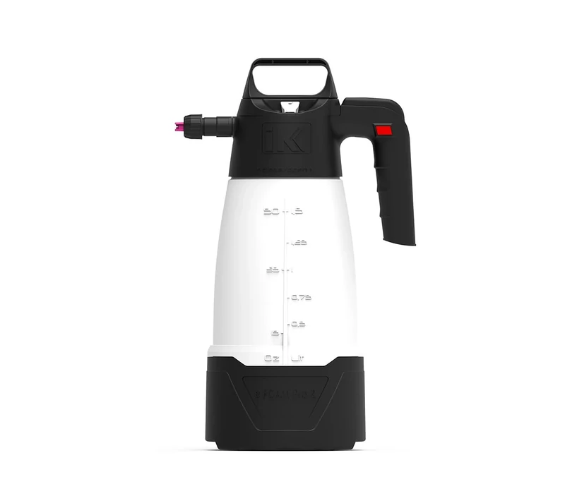 IK eFoam Pro 2 – Battery-Powered Foam Sprayer – 3 Foam Types – USB-C Charging – 2–3 Bar Pressure – 2 Operating Modes (Battery/Manual) – LED Charge Indicator – Detailing – Translucent Tank