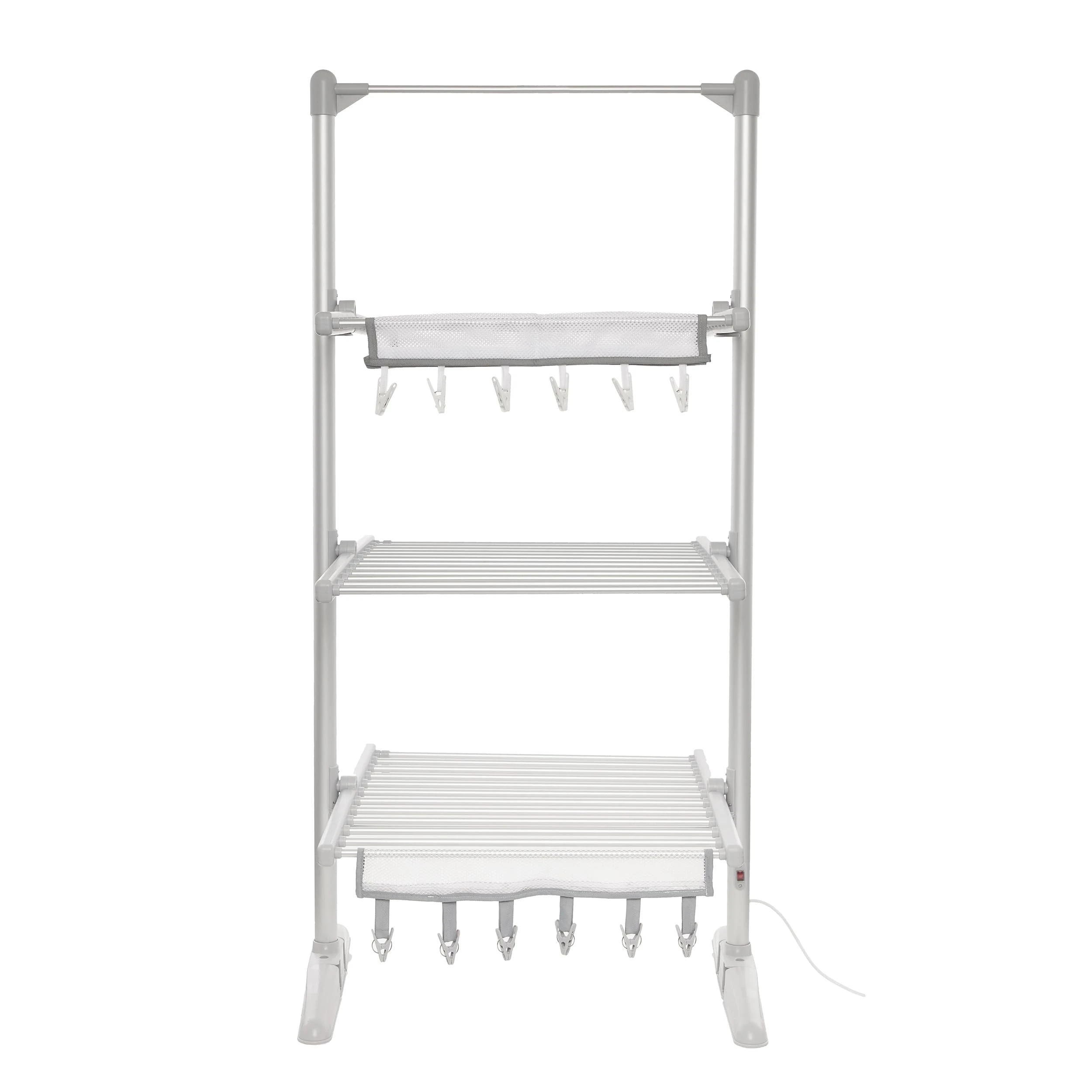 PIFCO 3 Tier Heated Clothes Airer - Electric Clothes Dryer with 36 Heated Bars, Foldable and Energy-Efficient Heated Drying Rack for Indoor Use, Holds Up to 30kg, Quick-Drying Laundry Solution