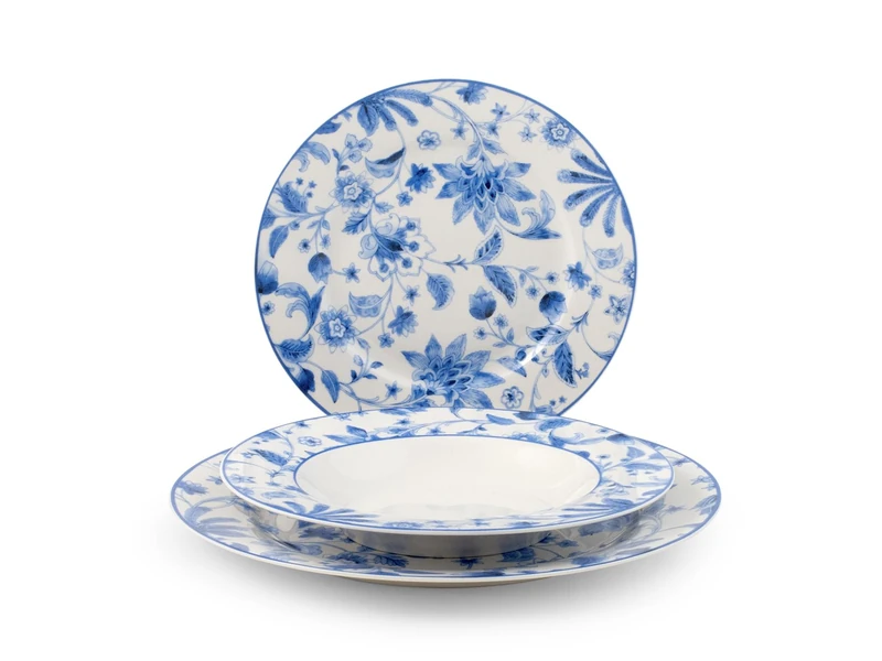 H&h Tableware Set 18 Pieces Blue Arbor - Image 1