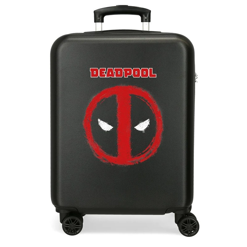 Joumma Marvel Deadpool Cabin Suitcase Black 38 x 55 x 20 cm Rigid 2 kg Combination Lock Side ABS 2 kg 34 L Hand Luggage, Black/White, One Size, Cabin Suitcase