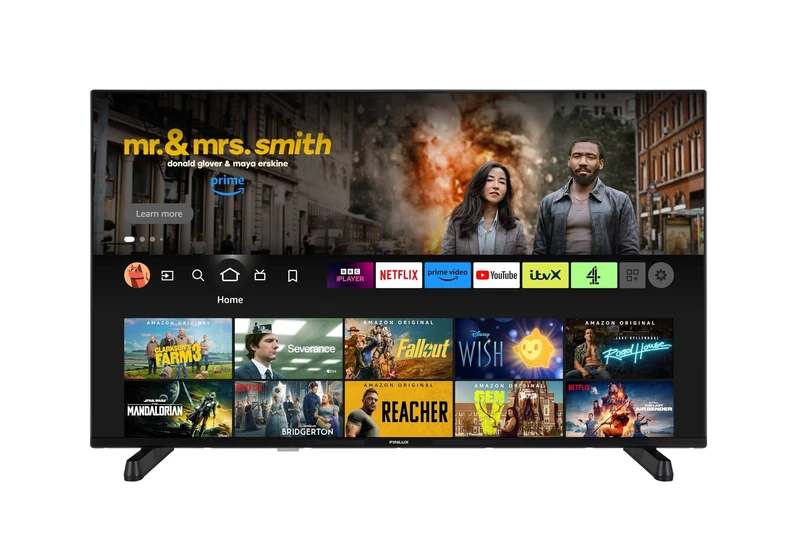 Finlux MU24F 43 inch, 4K HDR Fire TV, Freeview Play, Netflix, YouTube, Prime Video, Disney+, Now TV, TNT Sports, Alexa, Dolby Atmos, Dolby Vision, DTS Virtual X, DTS HD, Motion Flow, Micro Dimming