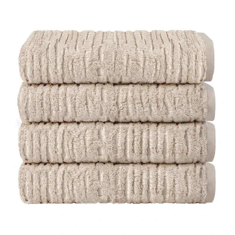 SKL Home Cloud Soft 4 Pc Bath Towel Set, Oatmeal