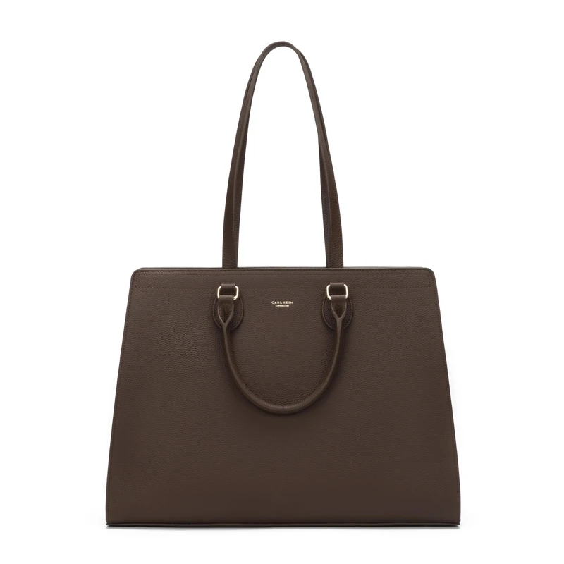 Carlheim, Gotland Genuine Leather Collection, Mary Genuine Leather Handbag (Brown), brown, Medium