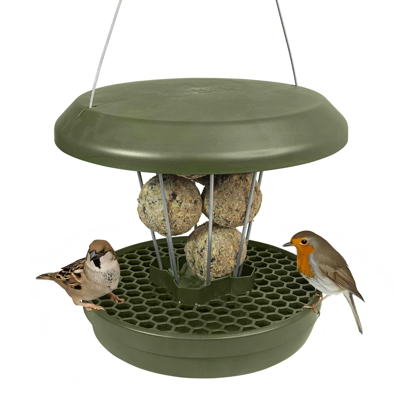 Bird Feeders Hanging Station - Lucerne- Smart Bird Feeder - No Mess Bird Seed - Fat Balls for Wild Birds - Seed Tray - Gardening Gifts - Bird Watching Gifts - Bird Table - Robin Food