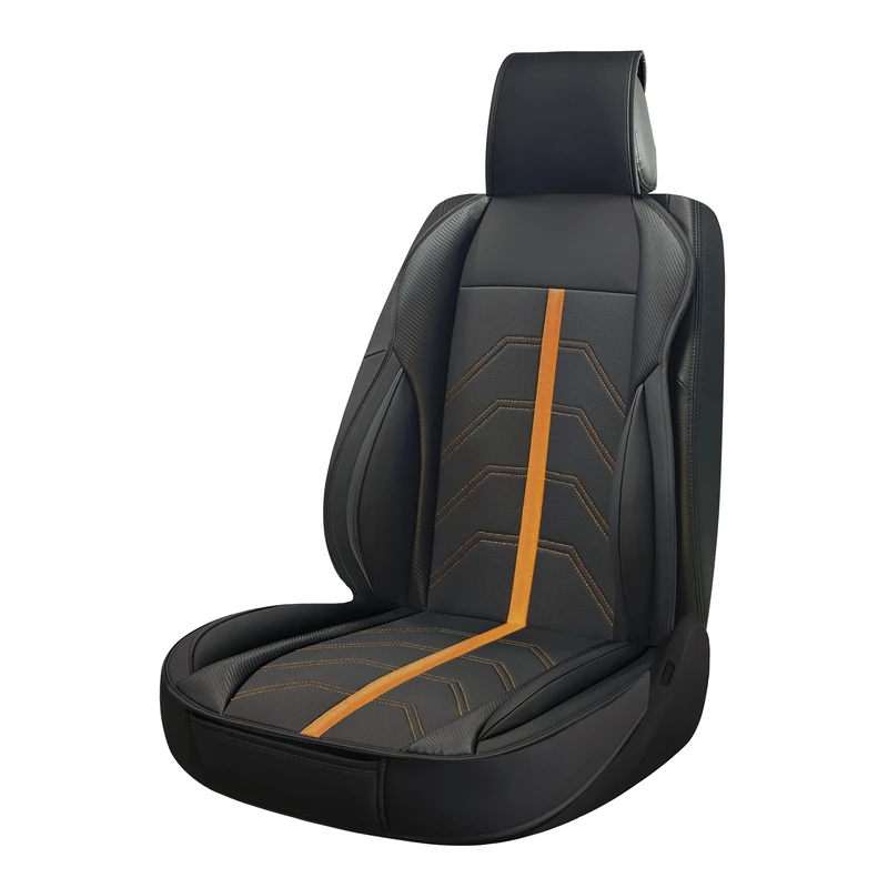 SUMEX Potenza Model Black and Orange Universal Waterproof Synthetic Leather Seat Backrest - Image 1