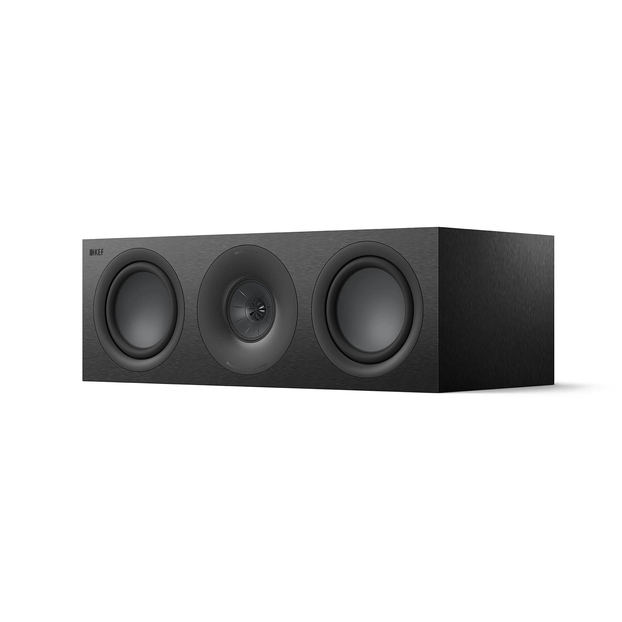 KEF Q6 Meta Passive Centre/LCR HiFi Speaker, Satin Black | Music | TV & Home Cinema | Gaming | 3-way Closed Box | 4" Uni-Q Driver with MAT | Dual 6.5" LF Drivers