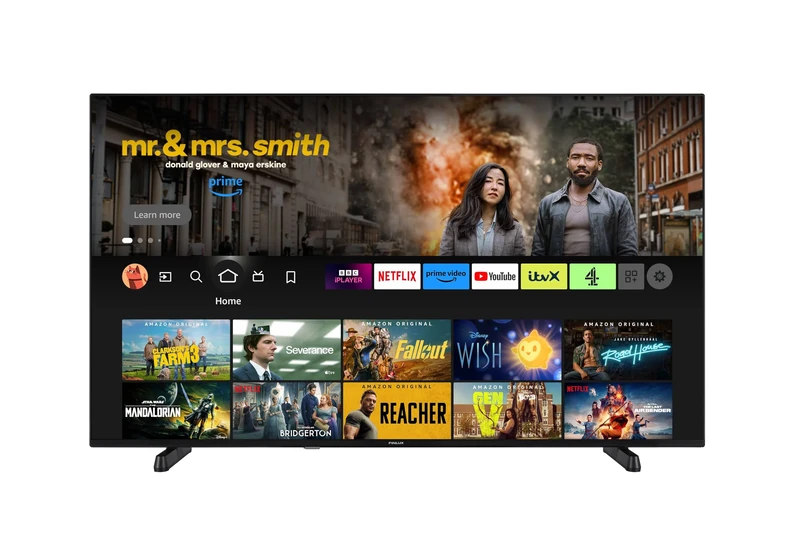 Finlux MU24F 55 inch, 4K HDR Fire TV, Freeview Play, Netflix, YouTube, Prime Video, Disney+, Now TV, TNT Sports, Alexa, Dolby Atmos, Dolby Vision, DTS Virtual X, DTS HD, Motion Flow, Micro Dimming