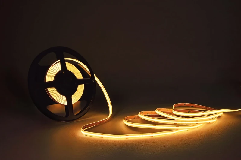 Lyyt 5 Metre LED Tape Kit with Seamless COB LEDs - One Continues Run of Light 24V Power Supply & Easy-Cut Installation – IP20 Rated, UK Power Supply Included Warm White - 2700K