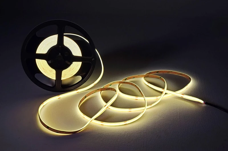 Lyyt 5 Metre LED Tape Kit with Seamless COB LEDs - One Continues Run of Light 24V Power Supply & Easy-Cut Installation – IP20 Rated, UK Power Supply Included Normal White - 4000K
