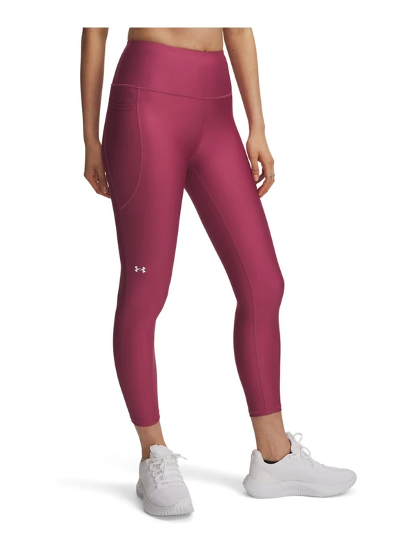 Under Armour Women's Tech Hi Ankle Leg, Super-Light Base Layer for Training and Sports, Women's Gym Leggings with Superior Coverage and Non-Slip Waistband,Fuchsia Dusk / / White,XS