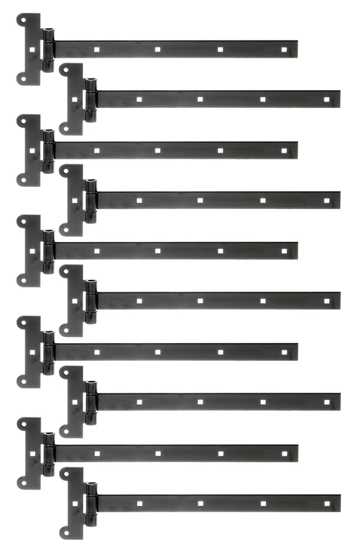 Alberts 837266 Cross Hinge | with Pressed Pin | Black Dip Paint | Band 391 x 30 mm | Hinge 121 x 51 mm | Set of 10 - Image 1