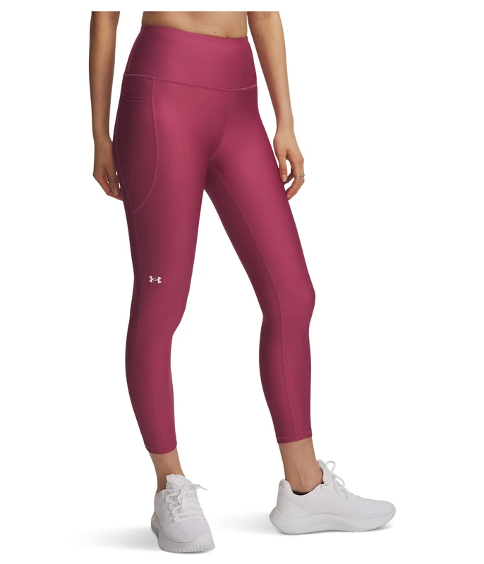 Under Armour Women's Tech Hi Ankle Leg, Super-Light Base Layer for Training and Sports, Women's Gym Leggings with Superior Coverage and Non-Slip Waistband,Fuchsia Dusk / / White,XXL