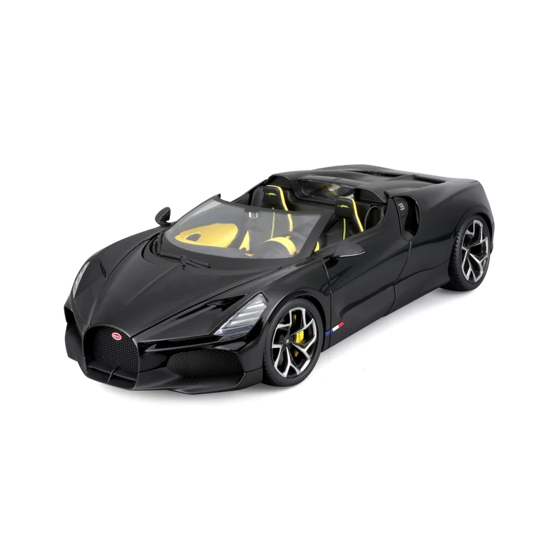 Bburago Bugatti Mistral: 1:18 Scale Car Model, Mobile Doors and Hood, Black (18-11051BK)