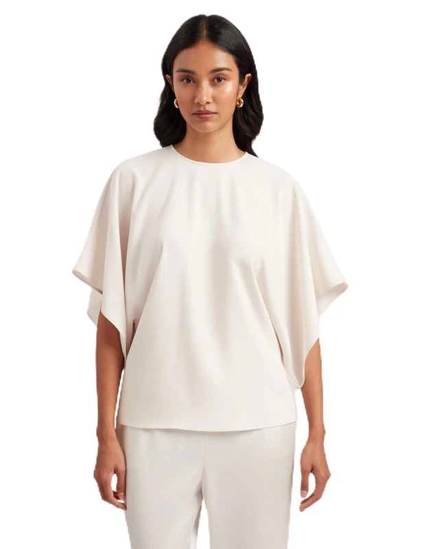 Ted Baker London CHERIKA-Bat Wing Sleeve Top Ivory - Image 1
