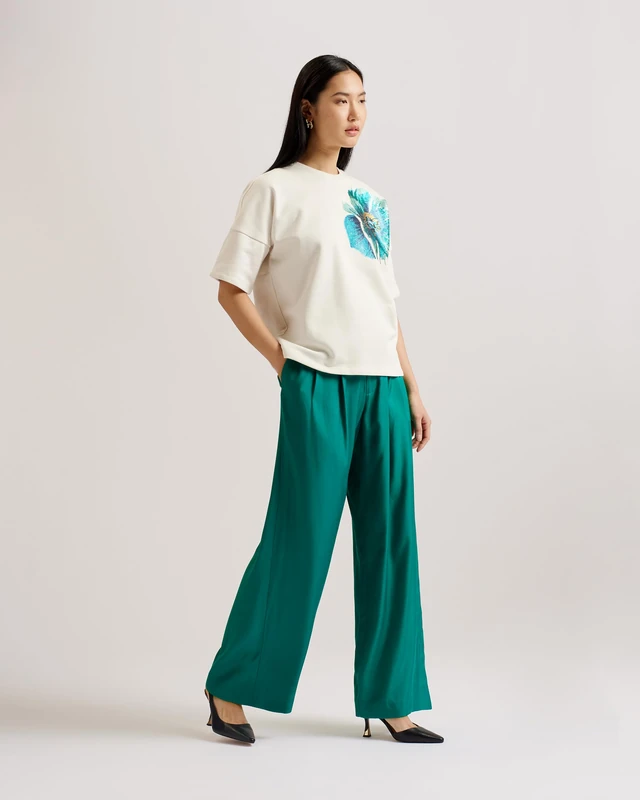 Ted Baker London KRISSI-Wide Leg Trouser, LT-Green