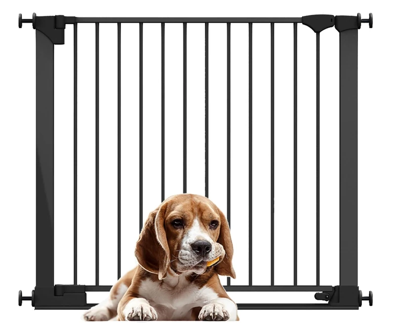 Bettacare SafeStep Dog Gate, Black, 96cm - 103cm, Extra Low Walkthough, 81cm Extra Wide Doorway, One Piece Extra Wide Gate for Stairs, Hallways and Doors, Pet and Puppy, Easy Installation