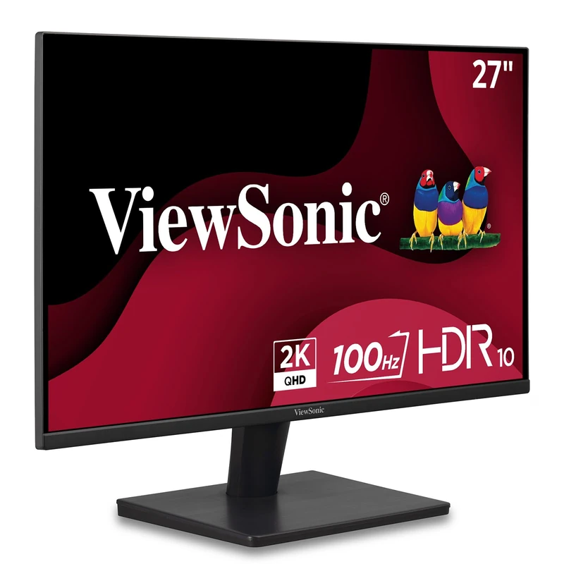 ViewSonic VS2725-2K 27-inch Monitor, 2K QHD 2560 x 1440, 100Hz Variable Refresh Rate, 1ms MPRT, VA, Dual 2W Speakers, Frameless, HDR10, 2 x HDMI, DP, 2-Year Warranty