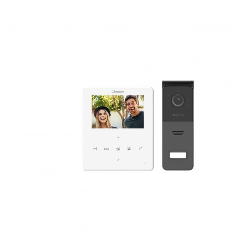 CHACON 4.3" Touch Video Phone (4 Wire), White and Grey, One Size