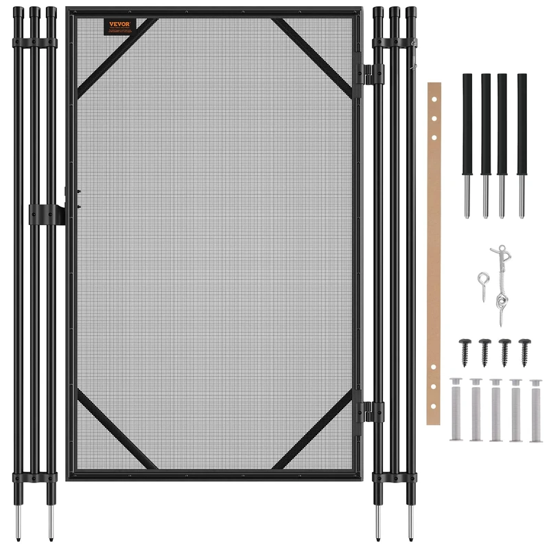 VEVOR Pool Fence Gate, 4 x 2.5 Ft, Easy DIY Installation Inground Pool Gate, Pool Fence Gate Kit with Stainless Steel Latch, Removable Child & Pet Security Pool Fencing