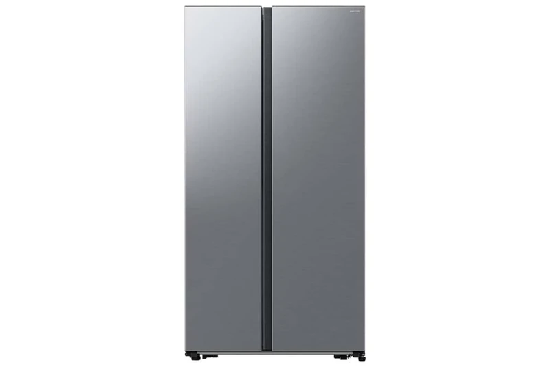 Samsung Series 6 American Style Fridge Freezer, Features SpaceMax and AI Energy Mode , Gentle Silver Matte, Model: RS57DG400EM9EU