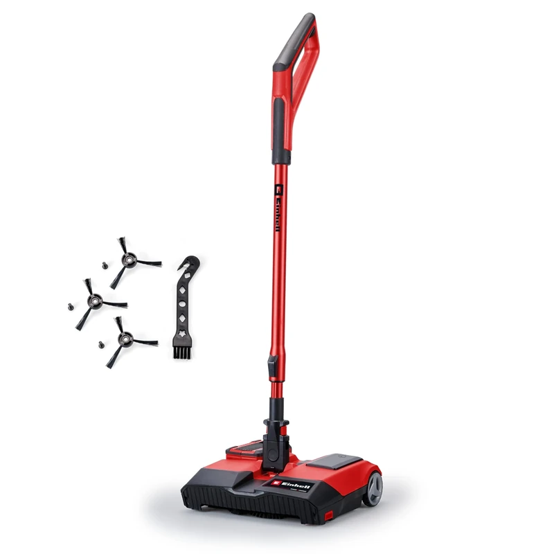 Einhell Cordless Carpet Sweeper 18V Power X-Change Lightweight Electric Broom with 250mm Wide Brush, Telescopic Handle, LED Light, Without Battery TE-FS 18 Li Solo