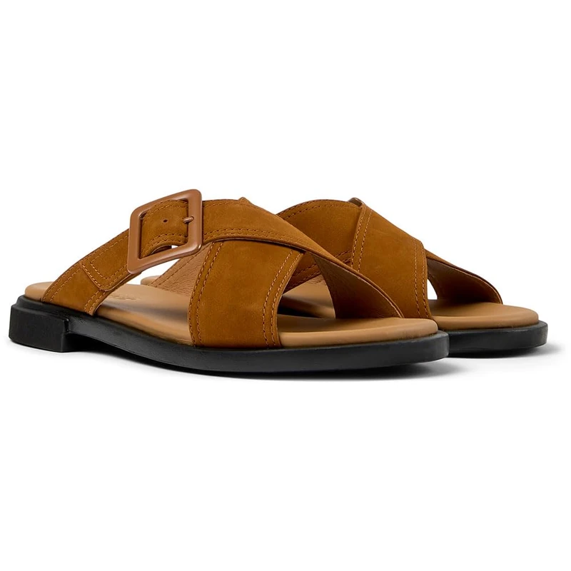 Camper Women's Edy K201384 X-Strap Sandal, Medium Brown 006, 7 UK
