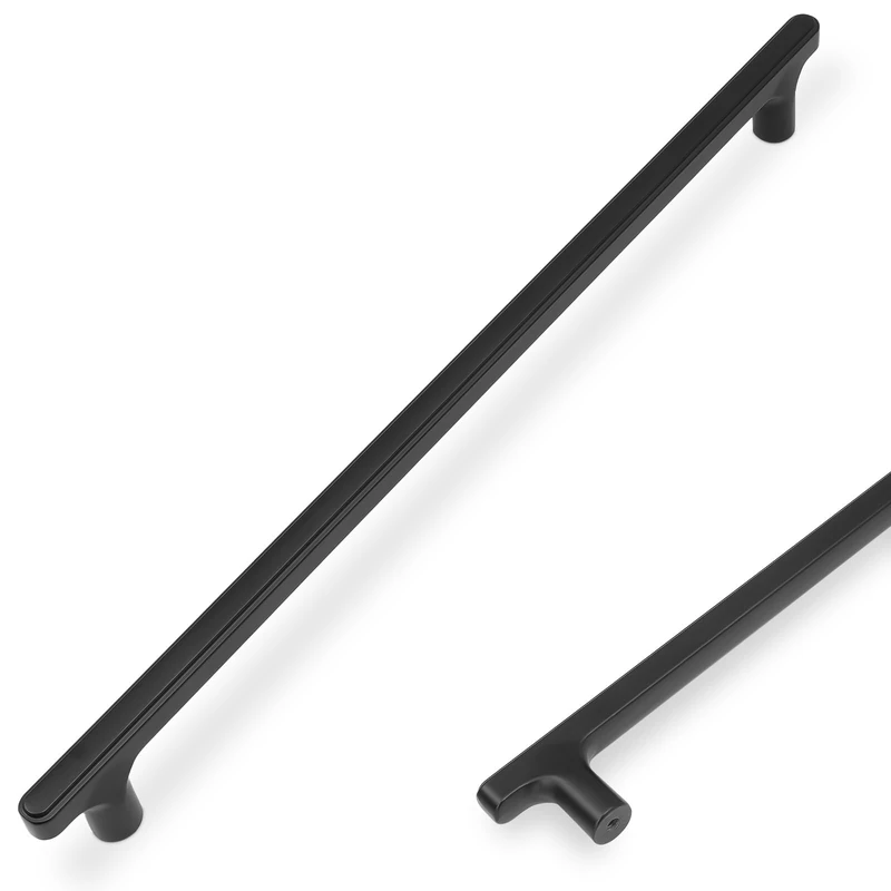 COTYKILEY 6 Pack 15 Inch(381mm) Matte Black Cabinet Handles Black Kitchen Cabinet Pulls Cabinet Door Handles Kitchen Cabinet Hardware Cupboard Drawer Pulls Dresser Handles