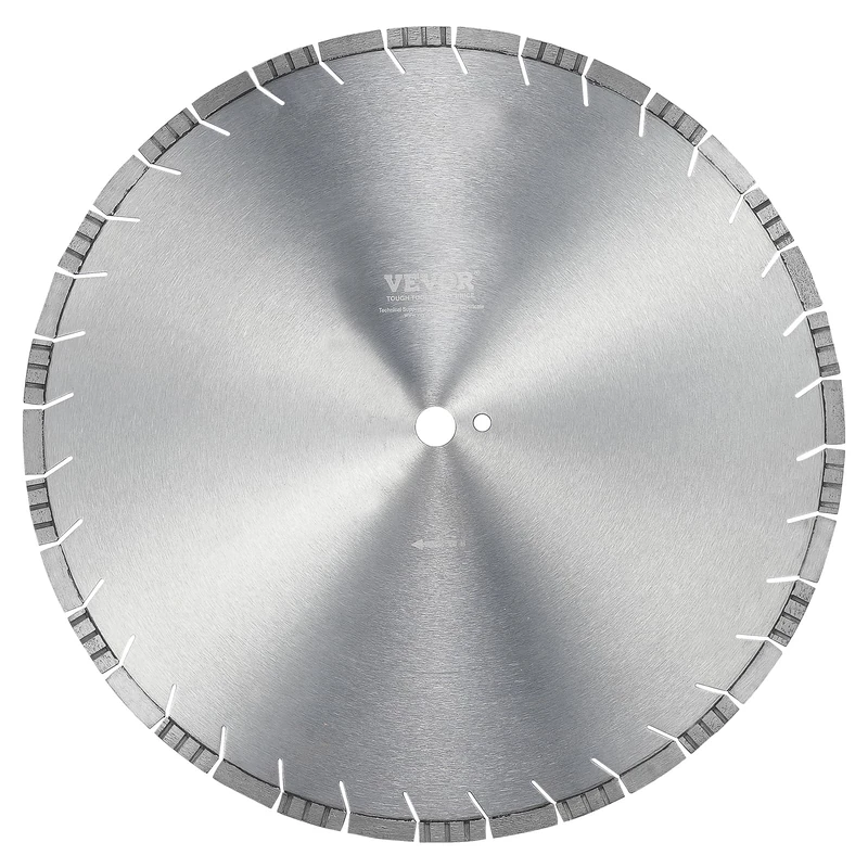 VEVOR Diamond Blade, 20inch/500mm Concrete Saw Blade Wet or Dry, 0.47inch/12mm Slanted Teeth Diamond Segment Blade, Universal 1 inch/25.4 mm Center Hole Diameter, for Concrete Cement Board Tile Brick