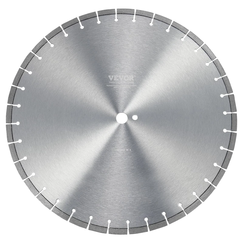 VEVOR Diamond Blade, 20inch/500mm Concrete Saw Blade Wet or Dry, 0.47inch/12mm Flat Teeth Diamond Segment Blade, Universal 1 inch/25.4 mm Center Hole Diameter, for Concrete Cement Board Tile Brick