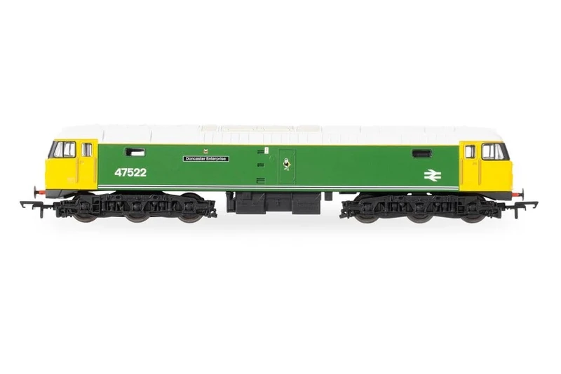 Hornby Diesel Train - R30382 RailRoad Plus BR, Class 47, Co-Co, 47522 'Doncaster Enterprise' - Era 8 00 Gauge Locomotives for Train Set, Engine Models for Adults - 1:76 Scale Model Gift