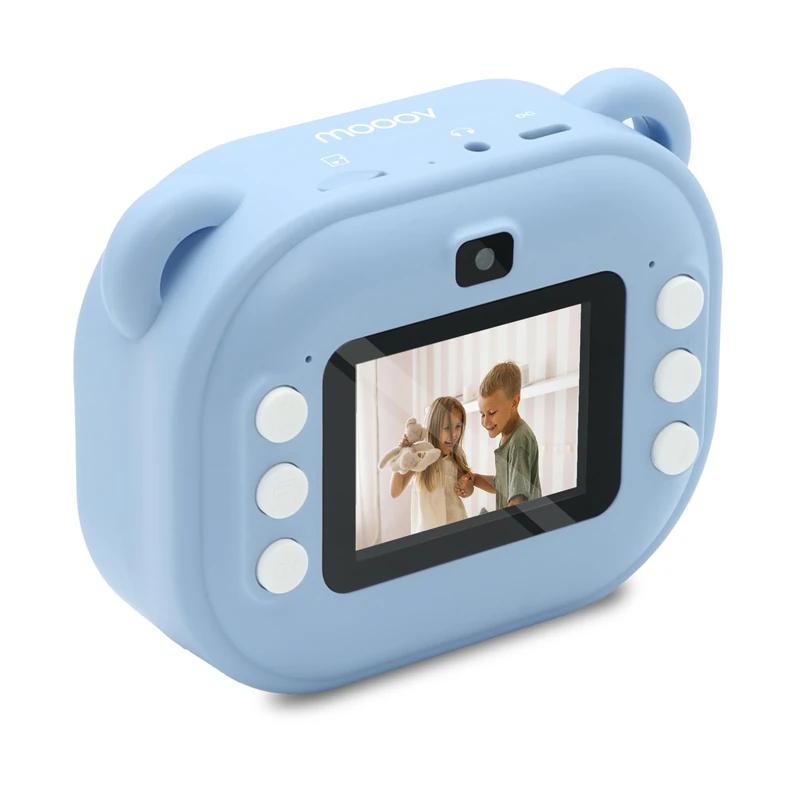 MOOOV 477522 Instant Camera with Color Screen - Blue - Image 1