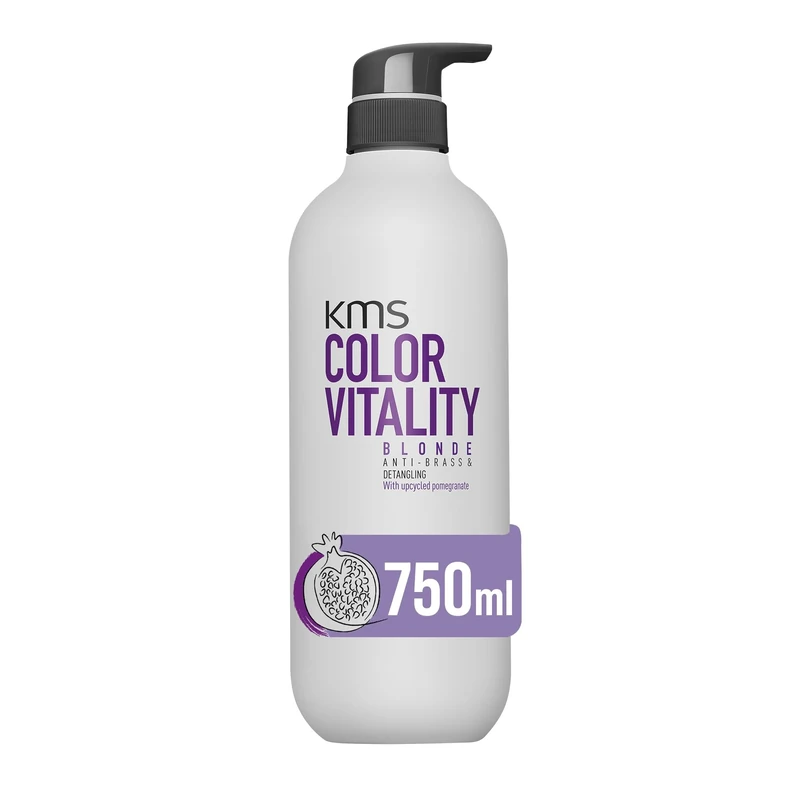 KMS ColorVitality Blonde Conditioner for Blonde Hair, 750ml, Color Protection, Shine, Hydration, with Upcycled Pomegranate, Vegan Formula