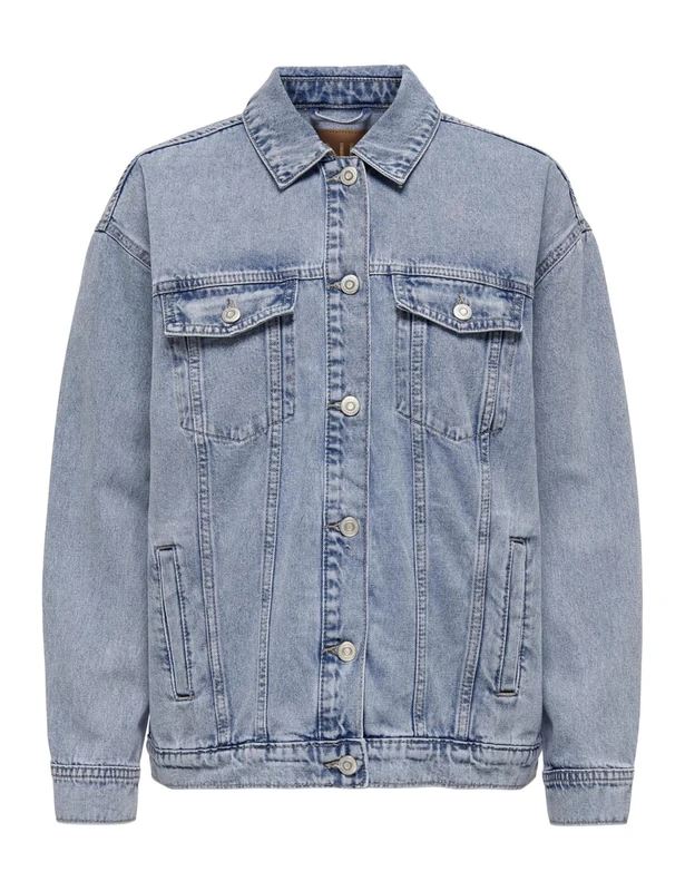 ONLY Carmakoma Women's Carocean L/S Oversize Jacket DNM Noos, Light blue (light blue denim), numeric_48