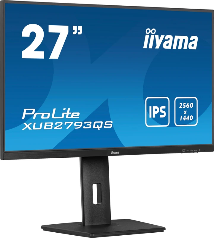 iiyama XUB2793QS-B7 27 inch IPS LCD Slim Bezel, 100Hz,1ms, AdaptiveSync, 2560x1440, HDMI/DP, TCO Certified, Height Adjustable Stand