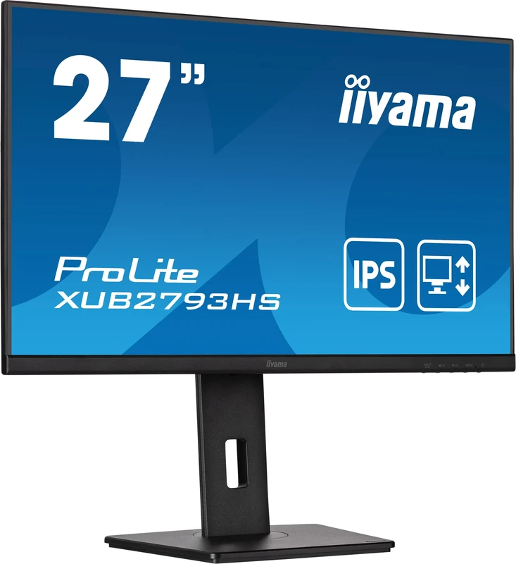 iiyama XUB2793HS-B7 27 inch IPS Slim Bezel, 100Hz, 1ms, Full HD 1920x1080, HDMI/DP, TCO Certified, Height Adjustable Stand